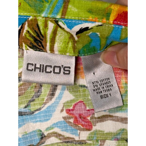 Chico’s Women’s Bright Floral Light Weight Jacket Size 1 - Picture 6 of 6
